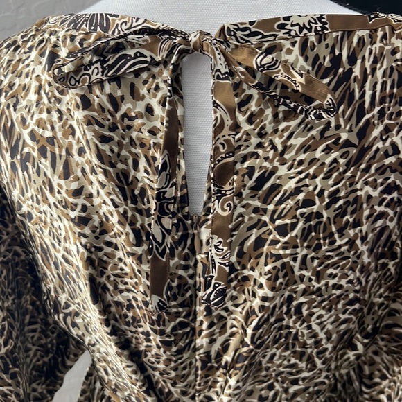 NWOT, SIGNATURE by ROBBIE BEE, Tieback, Printed, Dress, Size 10P - Picture 7 of 10